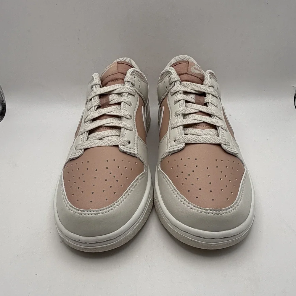 New Womens 9.5 Nike Dunk Low Particle Pink/Lt Orewood Brown Sneaker IM6572-603